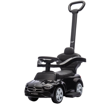 2-in-1 Sliding Walking Car for Toddlers, Black Push Cars for Toddlers Black at Gallery Canada