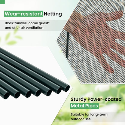 Tunnel Crop Cage Large Portable Plant Protection Tent with 2 Roll-up Zippered Doors Greenhouses at Gallery Canada