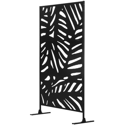 Freestanding Outdoor Privacy Screen, Metal Divider for Garden, Backyard, Black Side Awnings at Gallery Canada
