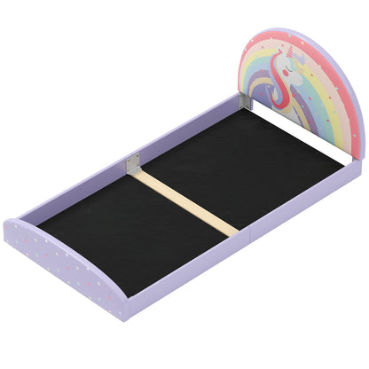 Twin Size Kids Floor Bed Frame, Upholstered, Purple Toddler Beds at Gallery Canada