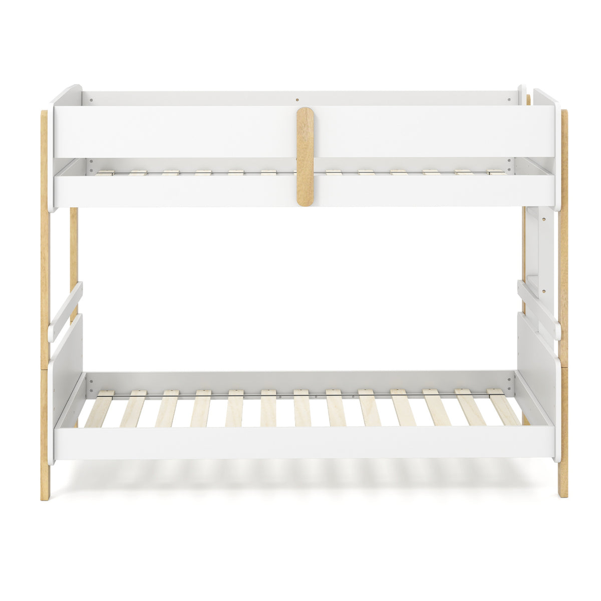 Twin Over Twin Bunk Bed with Ladder Convertible to 2 Twin Beds Toddler Wood Bunk Bed, White Toddler Beds at Gallery Canada