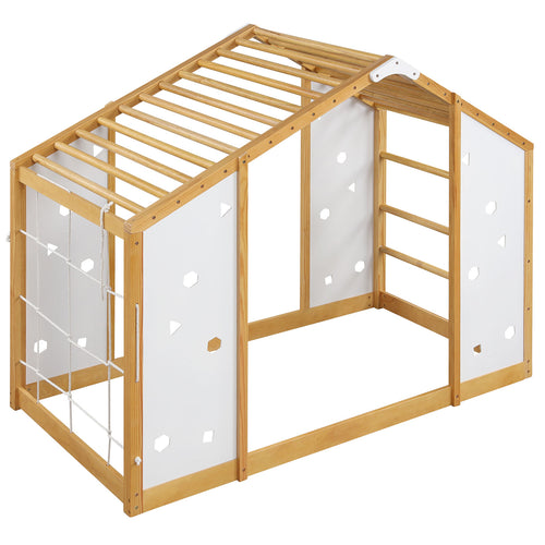 Twin Size Climbing Bed, Montessori Floor Bed, White