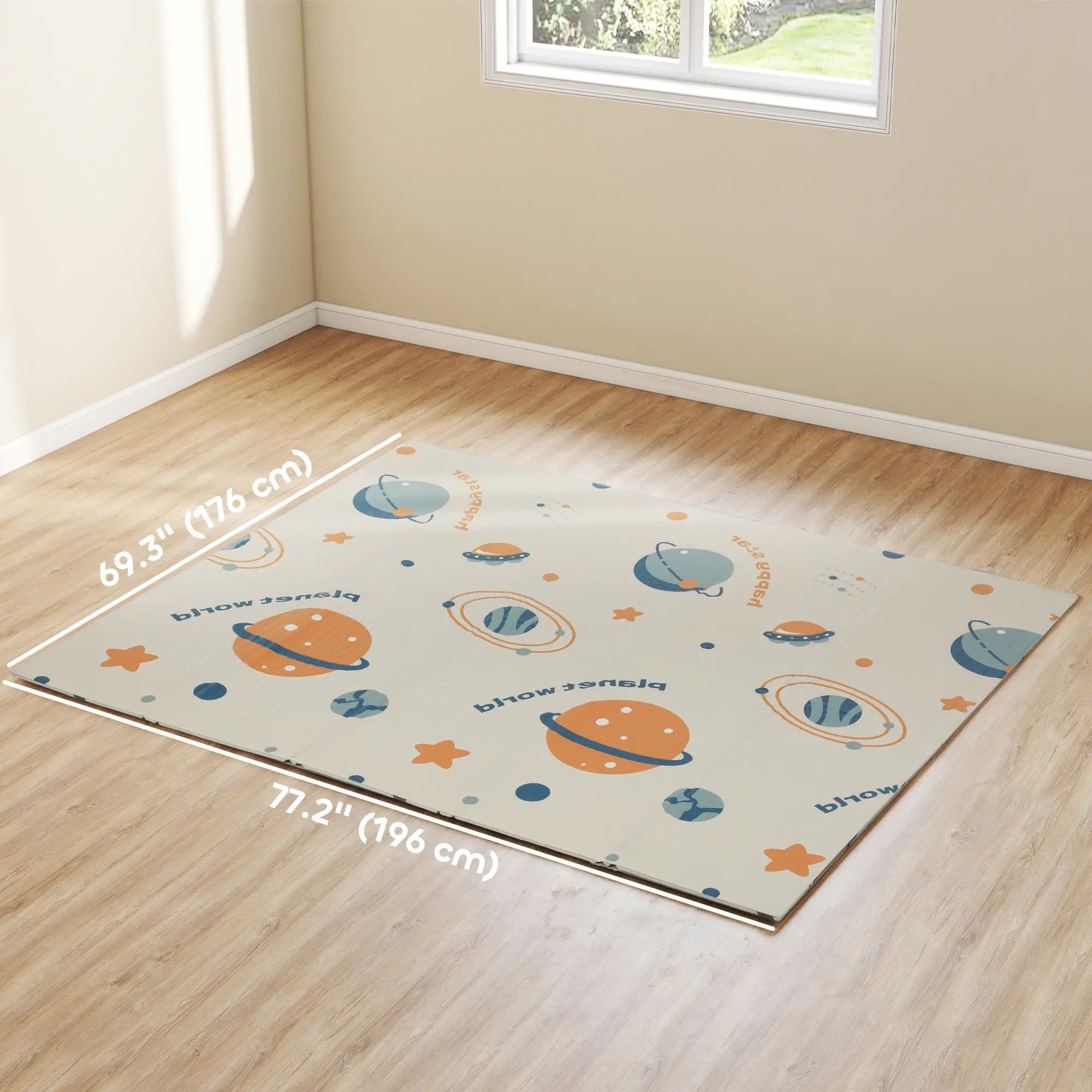 Double Sided Baby Play Mat, Reversible Waterproof, Astronaut Planet Theme Kids Gym & Playmats at Gallery Canada
