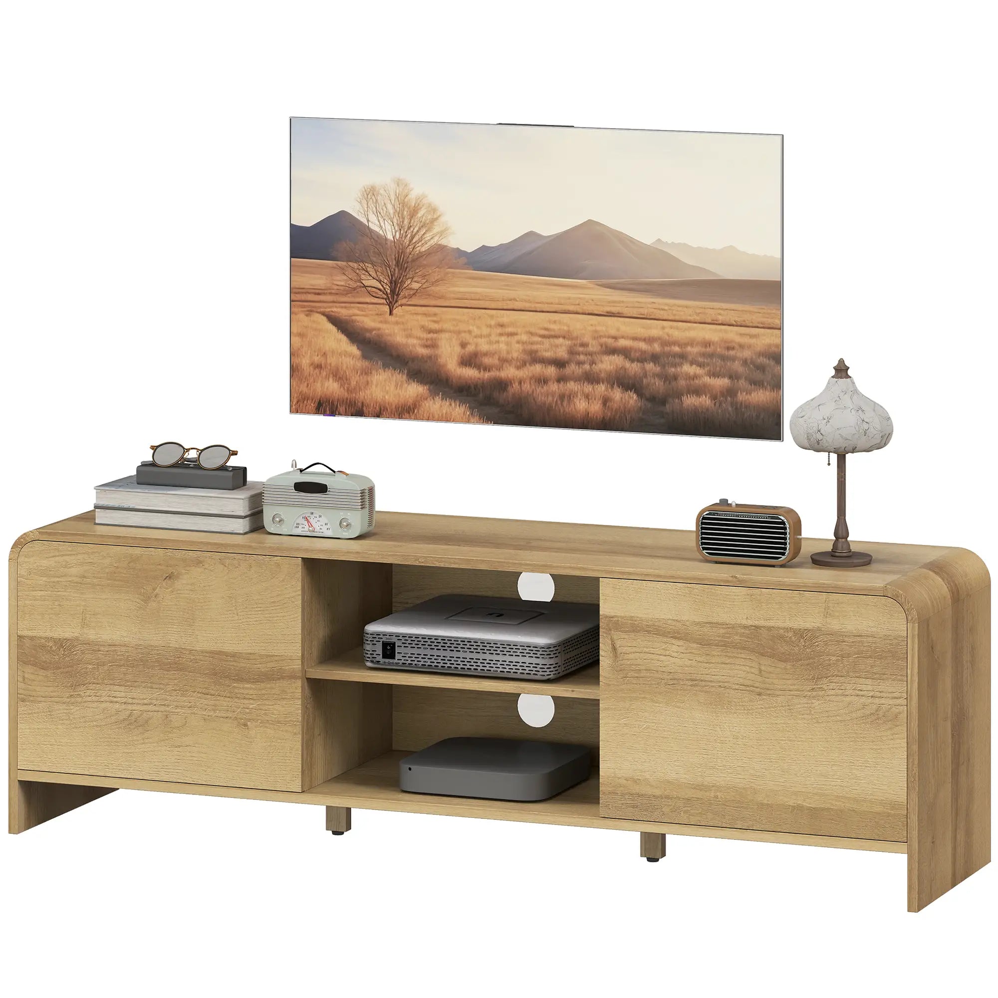 TV Stand For 65 Inch TV, Nordic Entertainment Center, Natural TV Stands Natural at Gallery Canada