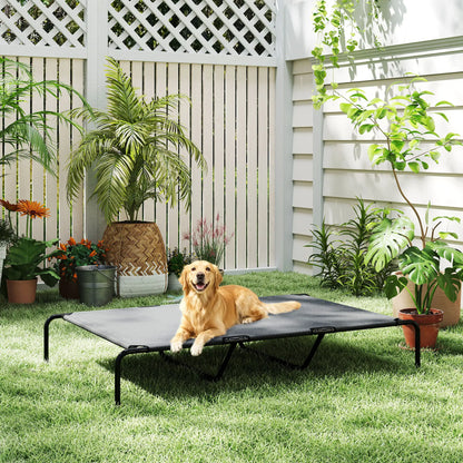 Elevated Dog Bed, Outdoor Dog Cot, Large Dogs, Breathable Mesh, Grey Elevated Dog Beds at Gallery Canada