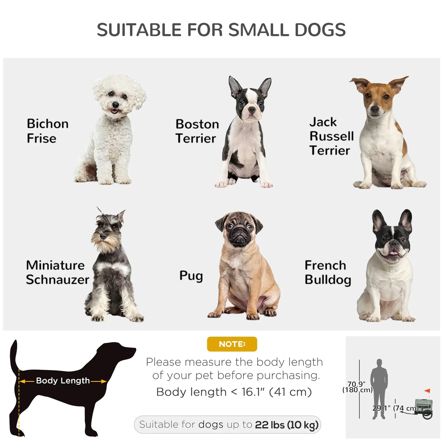 3 in 1 Dog Bike Trailer, Pet Cargo with Safety Leash, Hitch Dog Bike Trailers & Strollers at Gallery Canada