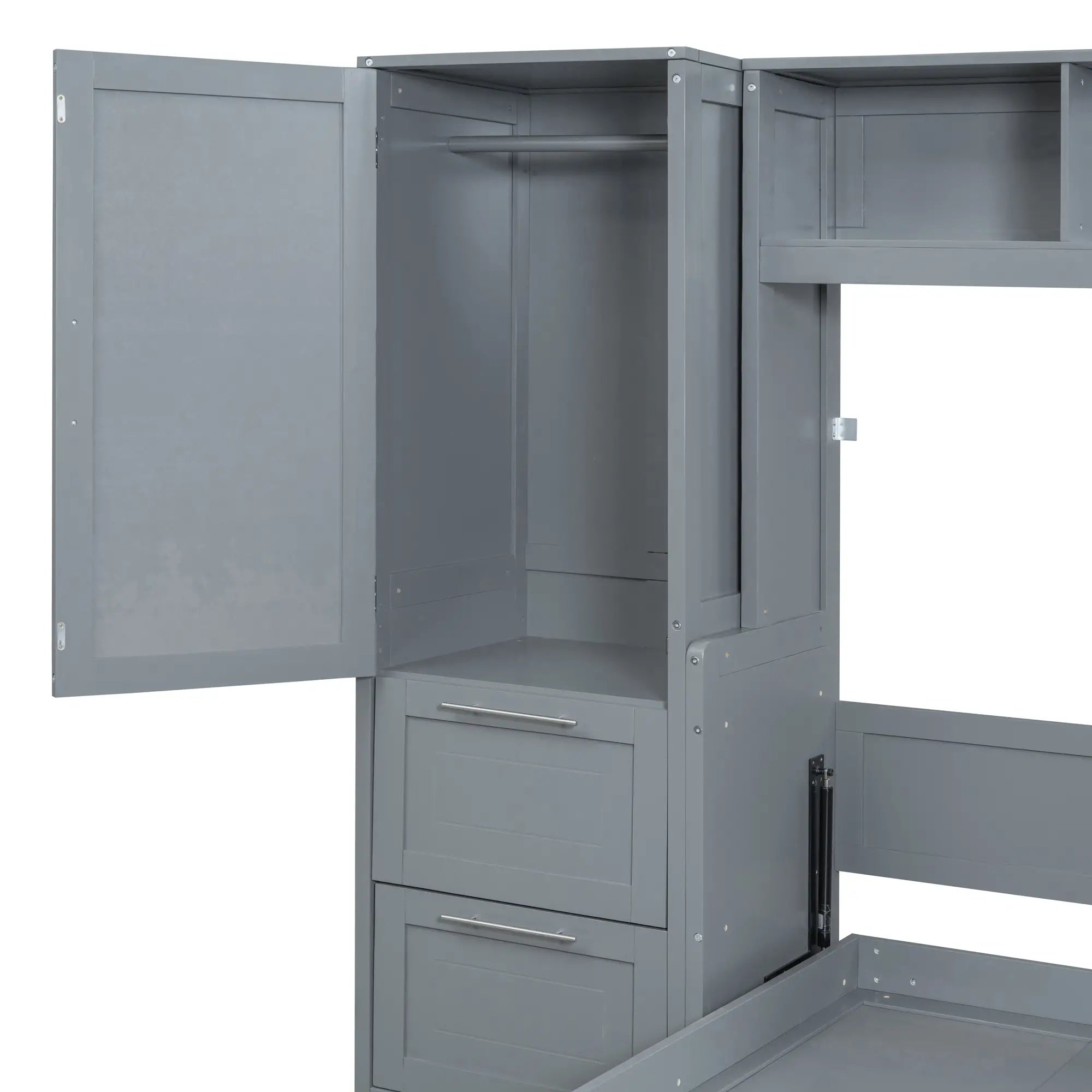 Murphy Bed with Closet, Drawers, 112