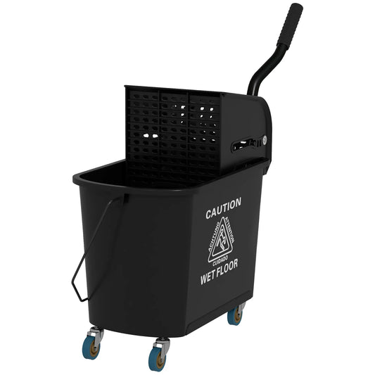 Compact Mop Bucket with Wringer, 5 Gallon, Black Household Supplies Black at Gallery Canada
