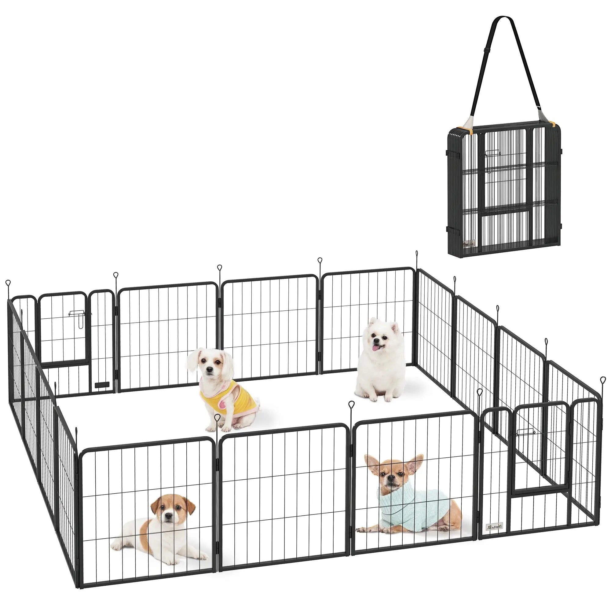 16 Panel Dog Playpen, Portable DIY, 24