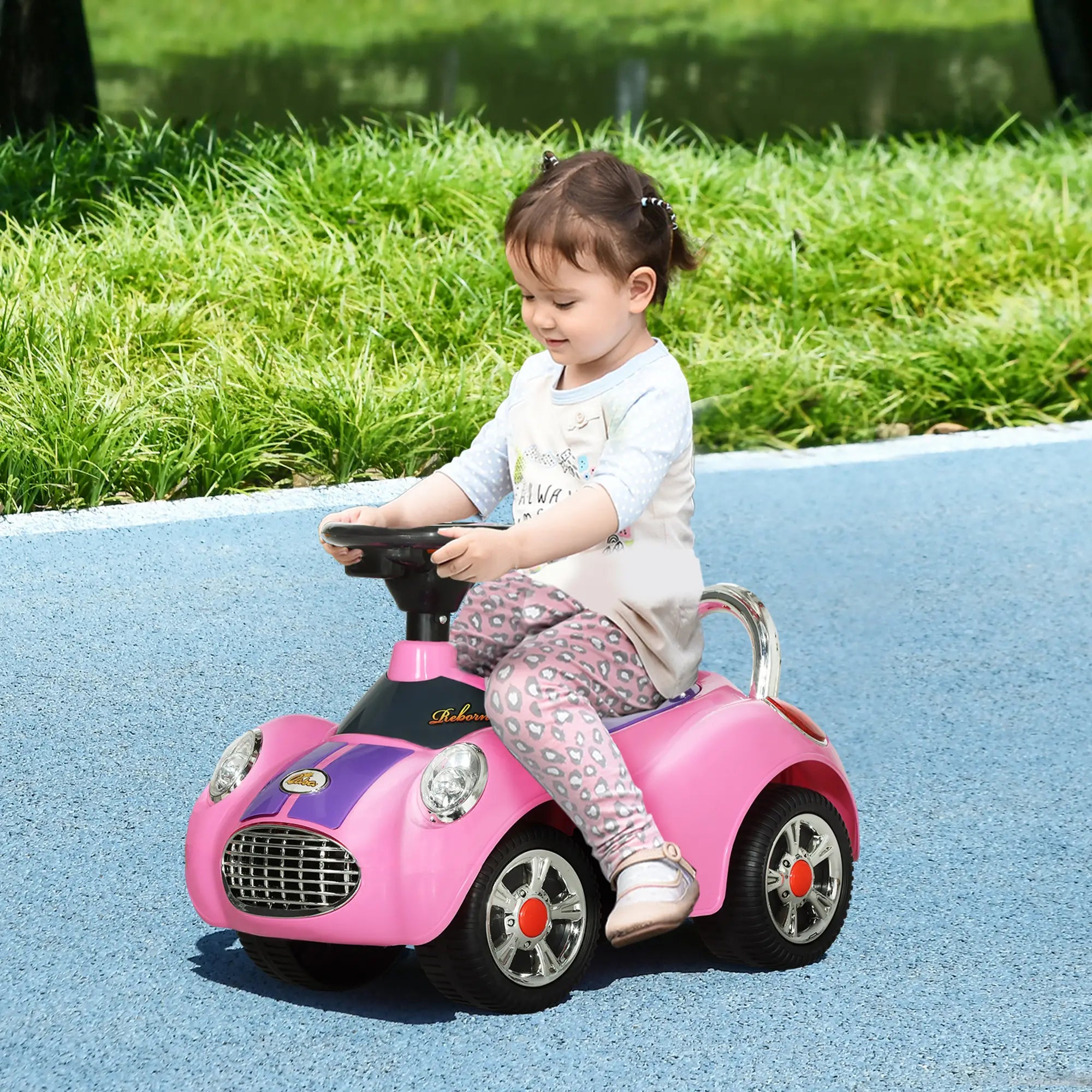Baby Push Car With Music, Horn, Light, Pink Push Cars for Toddlers at Gallery Canada
