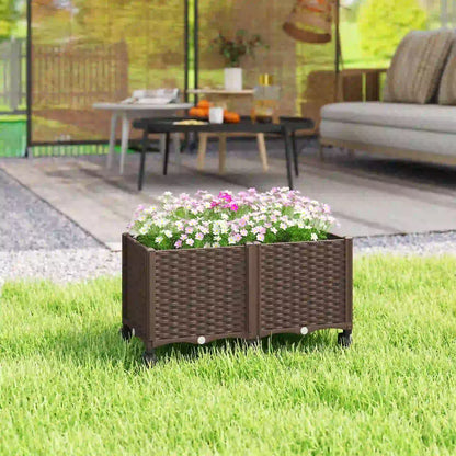Plastic Raised Garden Bed, Self Watering Planter Box With Drainage Holes Raised Garden Beds at Gallery Canada