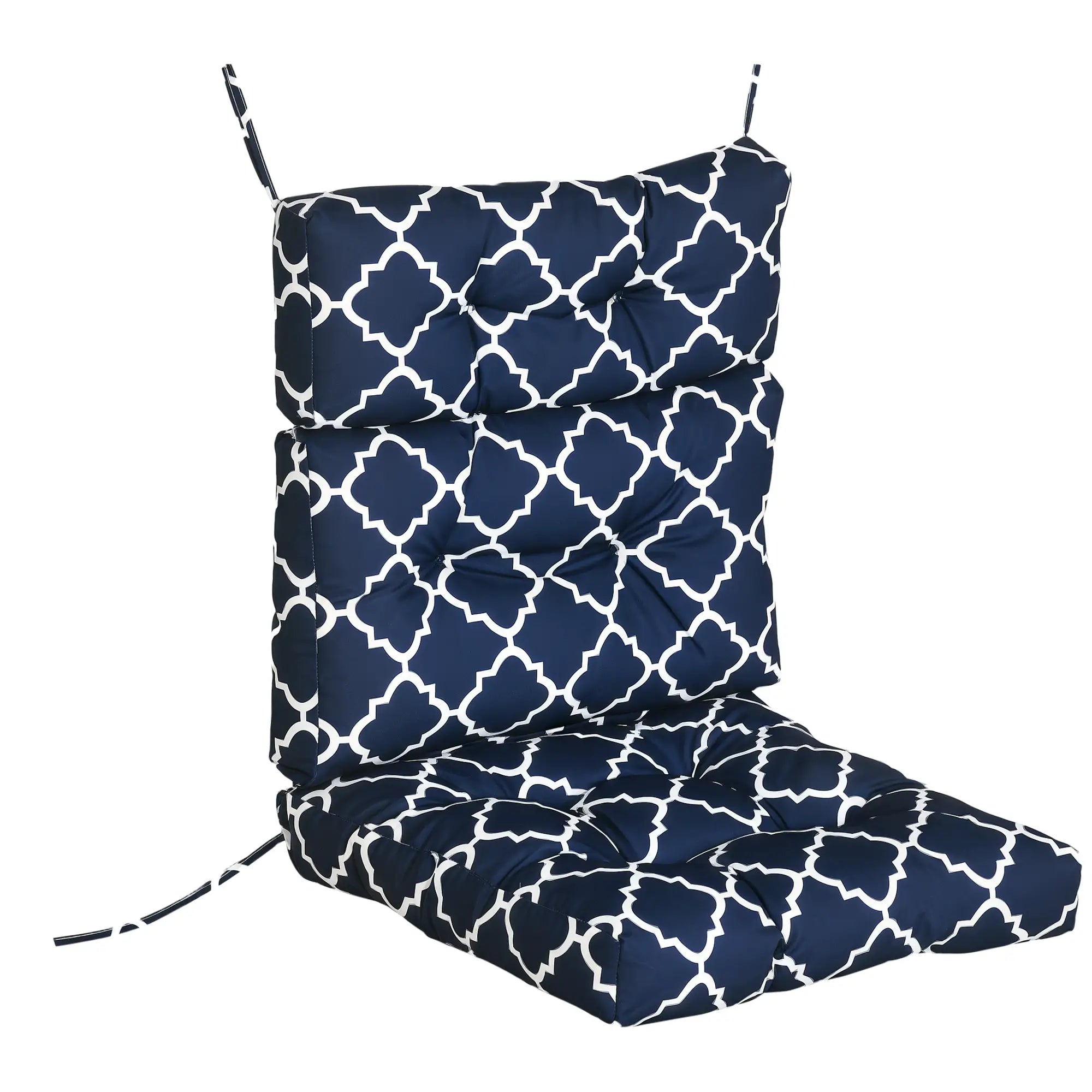 Outdoor Chair Cushion, Tufted Pillow with String Ties, 44