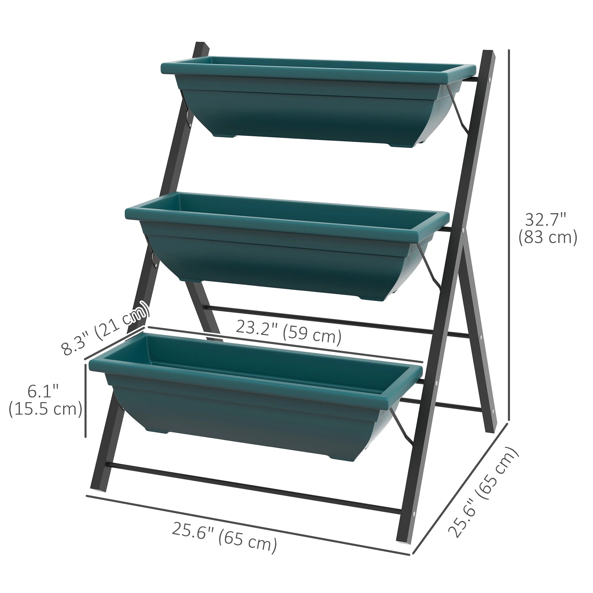 3-Tier Vertical Garden Planter, Outdoor Plant Stand for Vegetables Flowers Plant Stands at Gallery Canada
