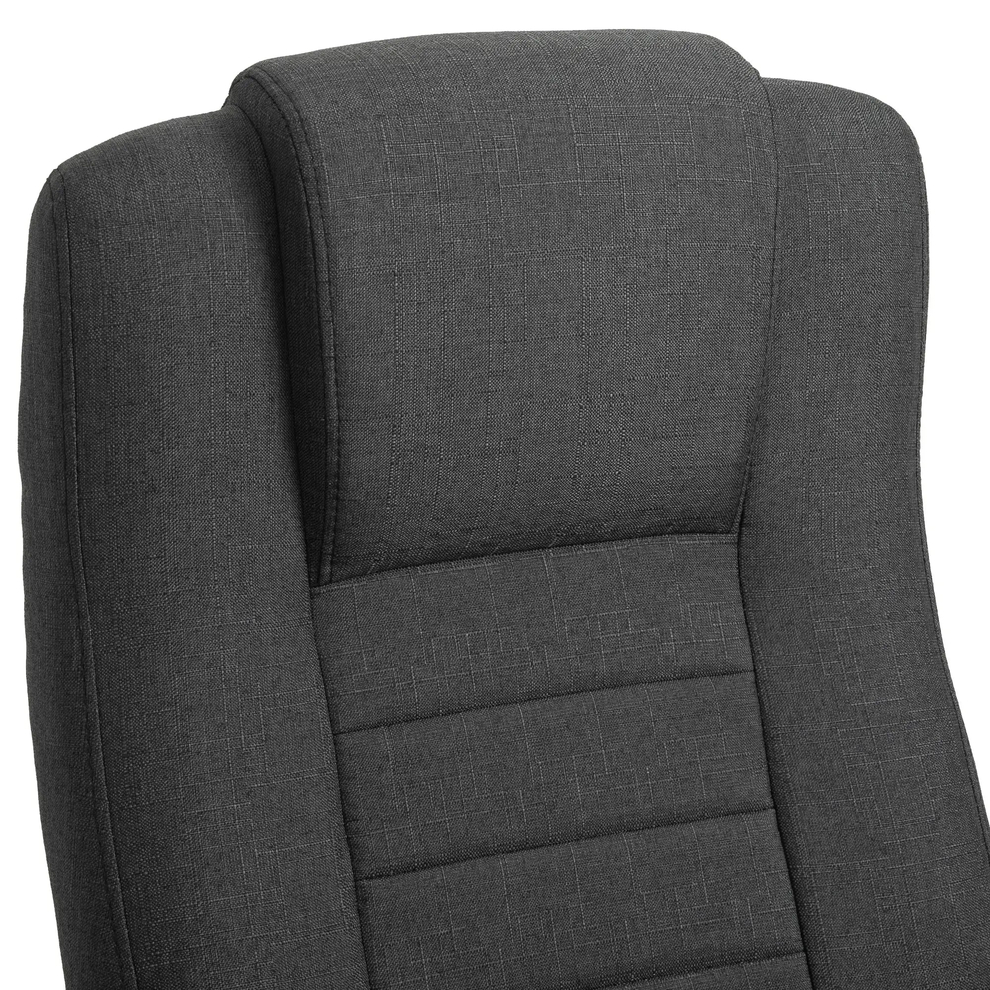 High Back Office Chair, Adjustable Height, Swivel Wheels, Tilt, Charcoal Grey Executive & Manager Chairs at Gallery Canada