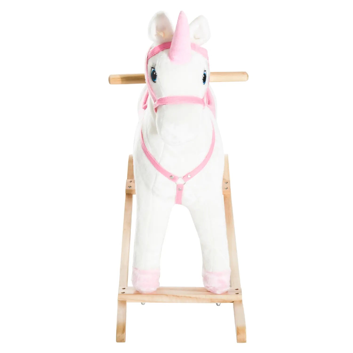 Kids Plush Rocking Horse Unicorn, Realistic Sounds, White & Pink Rocking Horses at Gallery Canada