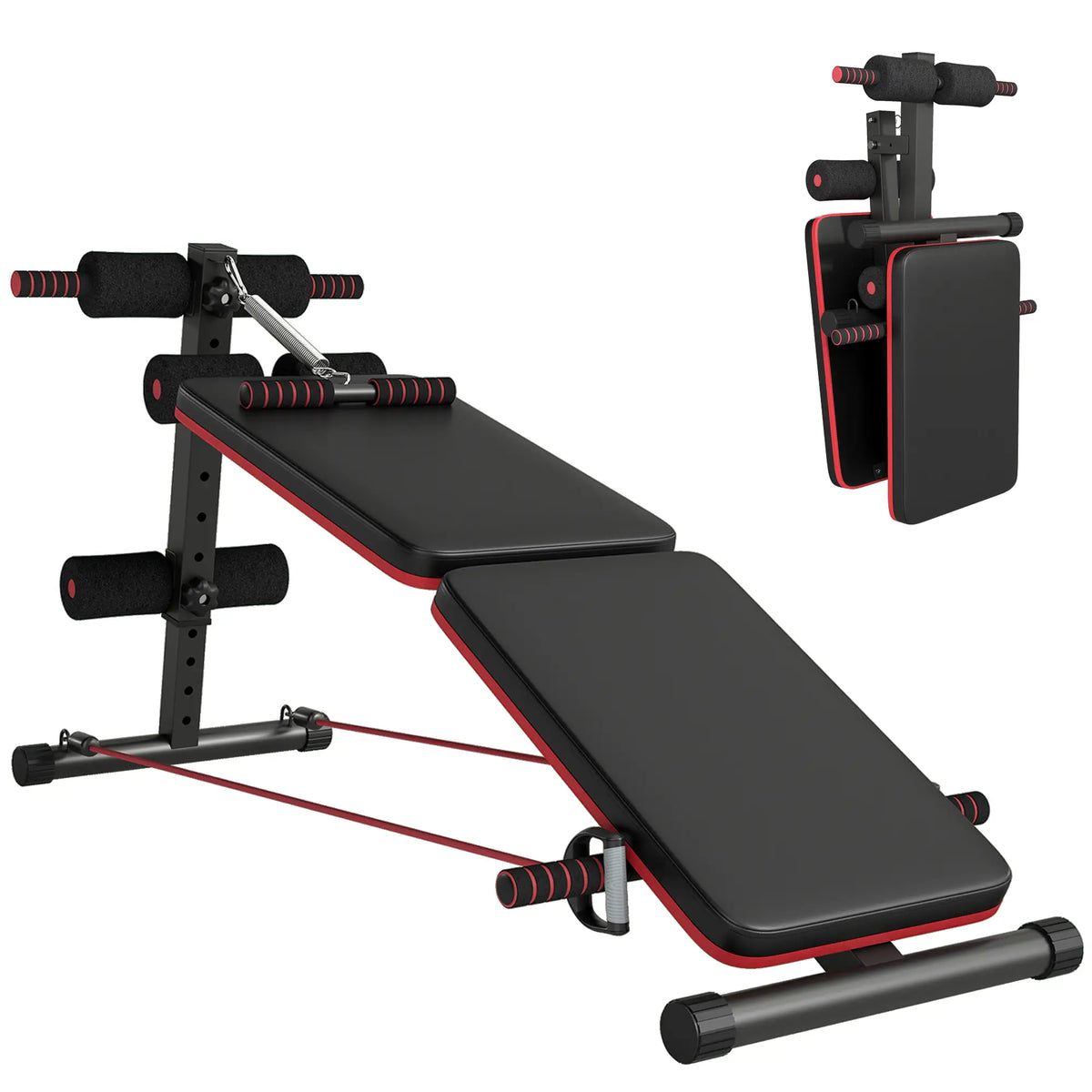 Foldable Sit Up Bench, Core Workout, Home Gym, Black Sit Up Benches at Gallery Canada