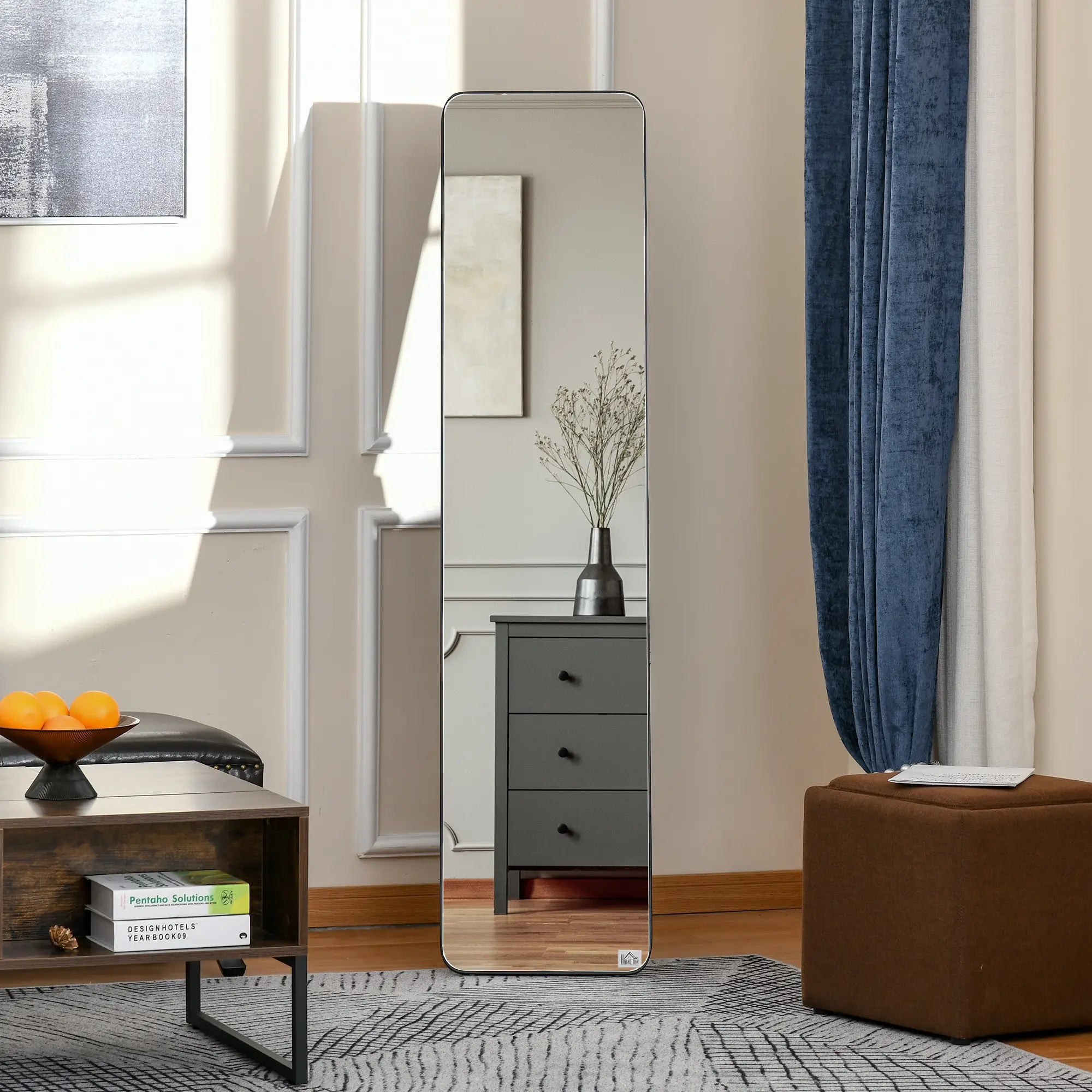 Full Length Mirror, Free Standing, Wood Frame, 15
