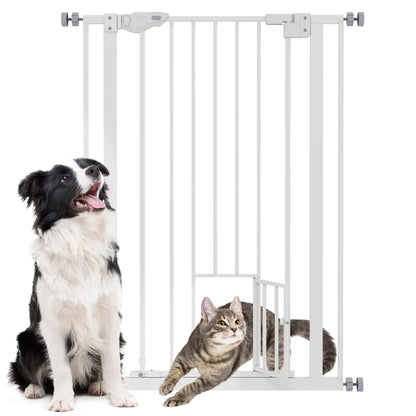 41" Easy Open Indoor Dog Gate, White Houses, Kennels & Pens White at Gallery Canada