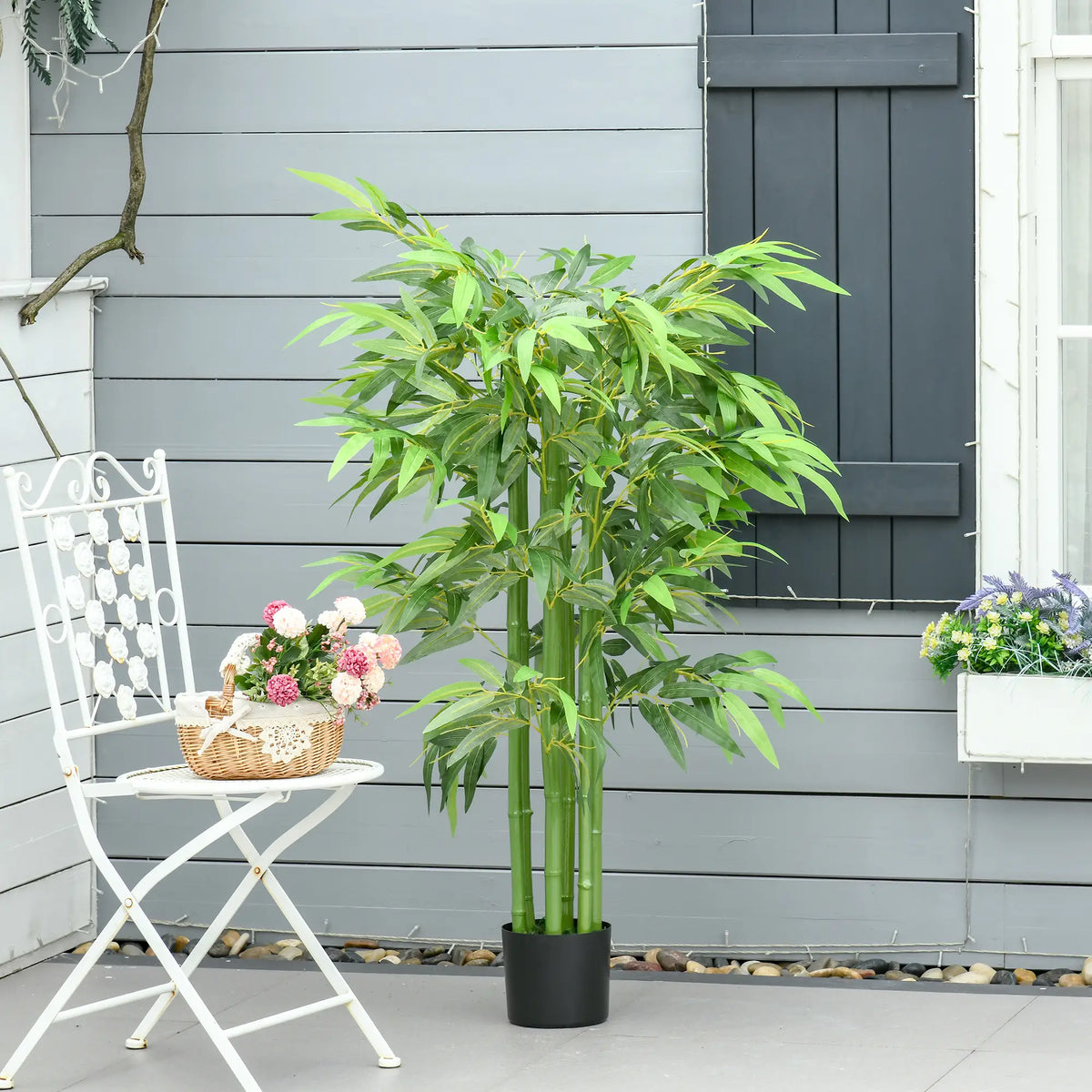 4.5FT Artificial Bamboo Tree, Faux Plant in Nursery Pot, Indoor Decor Artificial Trees at Gallery Canada