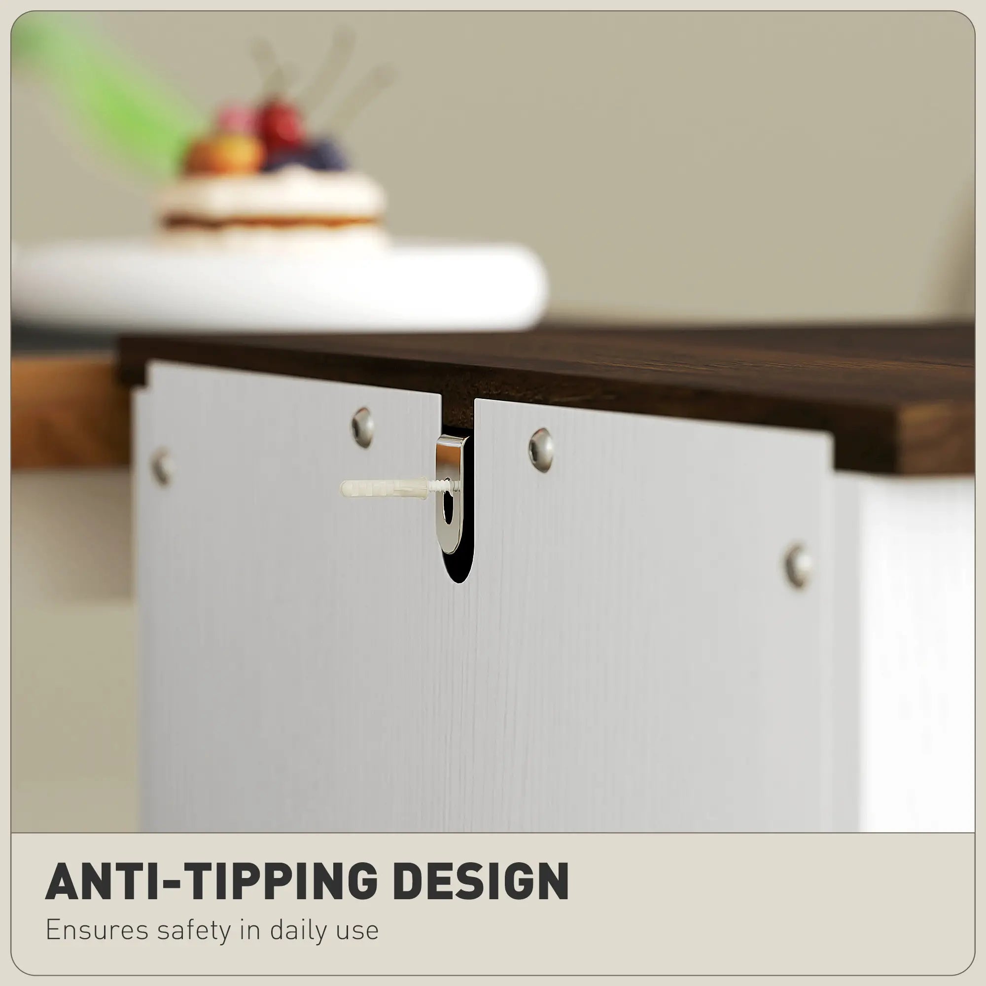 2 Drawer Vertical Filing Cabinet, Rustic Farmhouse, A4 Letter Size, Distressed-Off White Office Cabinets & Cupboards at Gallery Canada