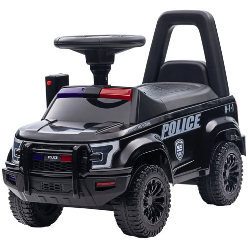 Kids Ride On Car, Hidden Under Seat Storage, Foot-to-Floor, Black