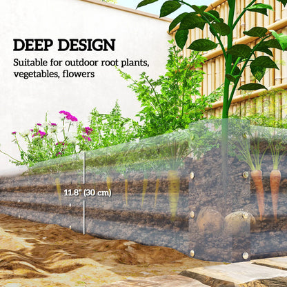 12 x 4 x 1ft Galvanized Raised Garden Bed, Outdoor Planter Box, Silver Raised Garden Beds at Gallery Canada