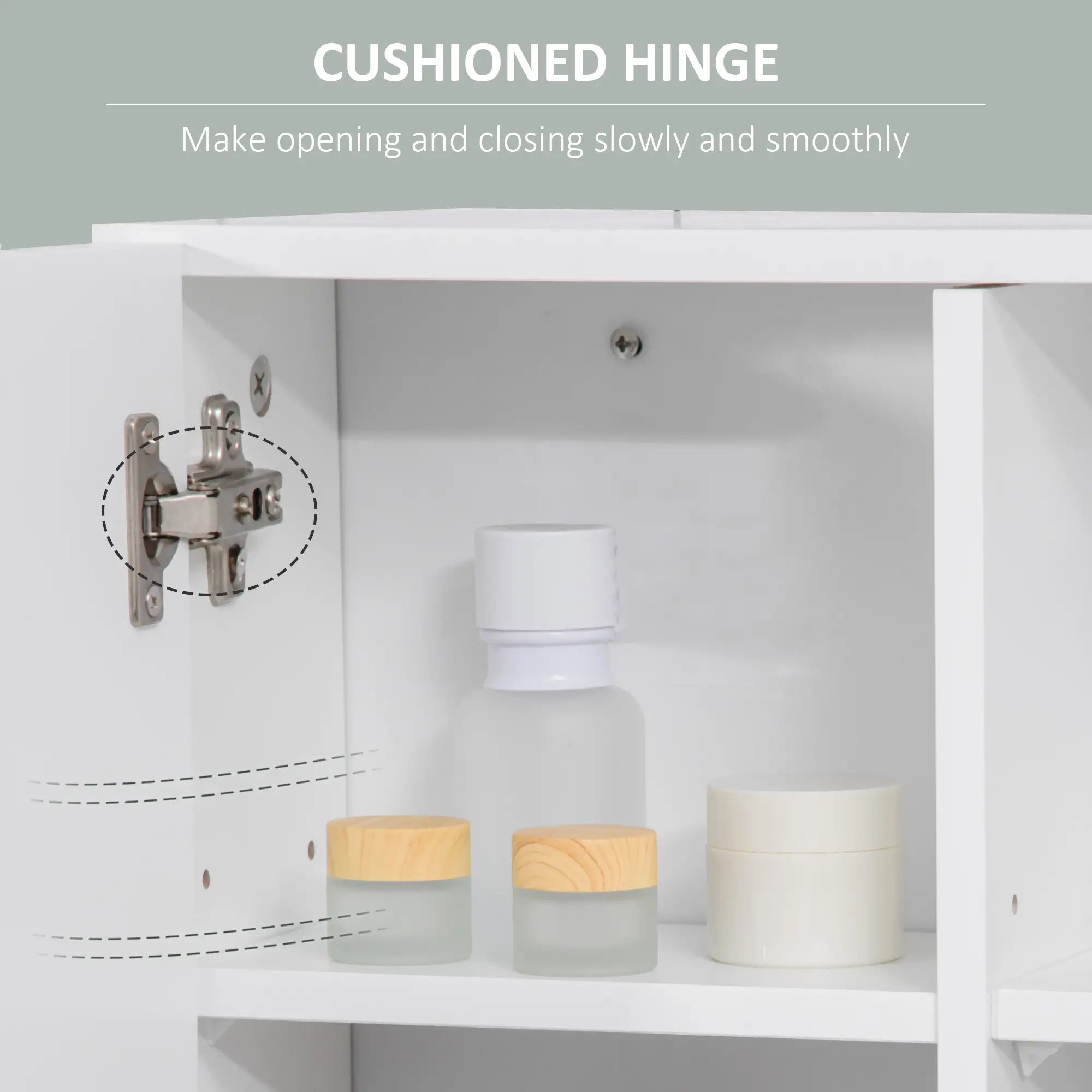 Wall Mounted Bathroom Mirror Cabinet, Double Doors, Adjustable Shelf, White Mirror Medicine Cabinets at Gallery Canada