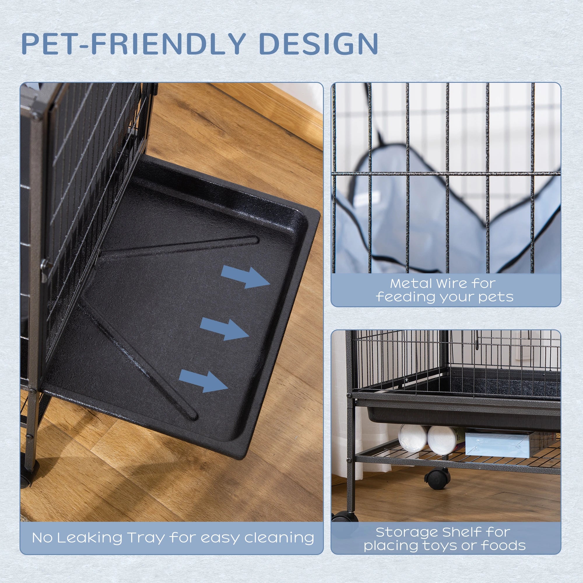 Small Animal Cage, 3-Tier Ferret Cage with Hammock, Removable Tray Houses & Habitats at Gallery Canada