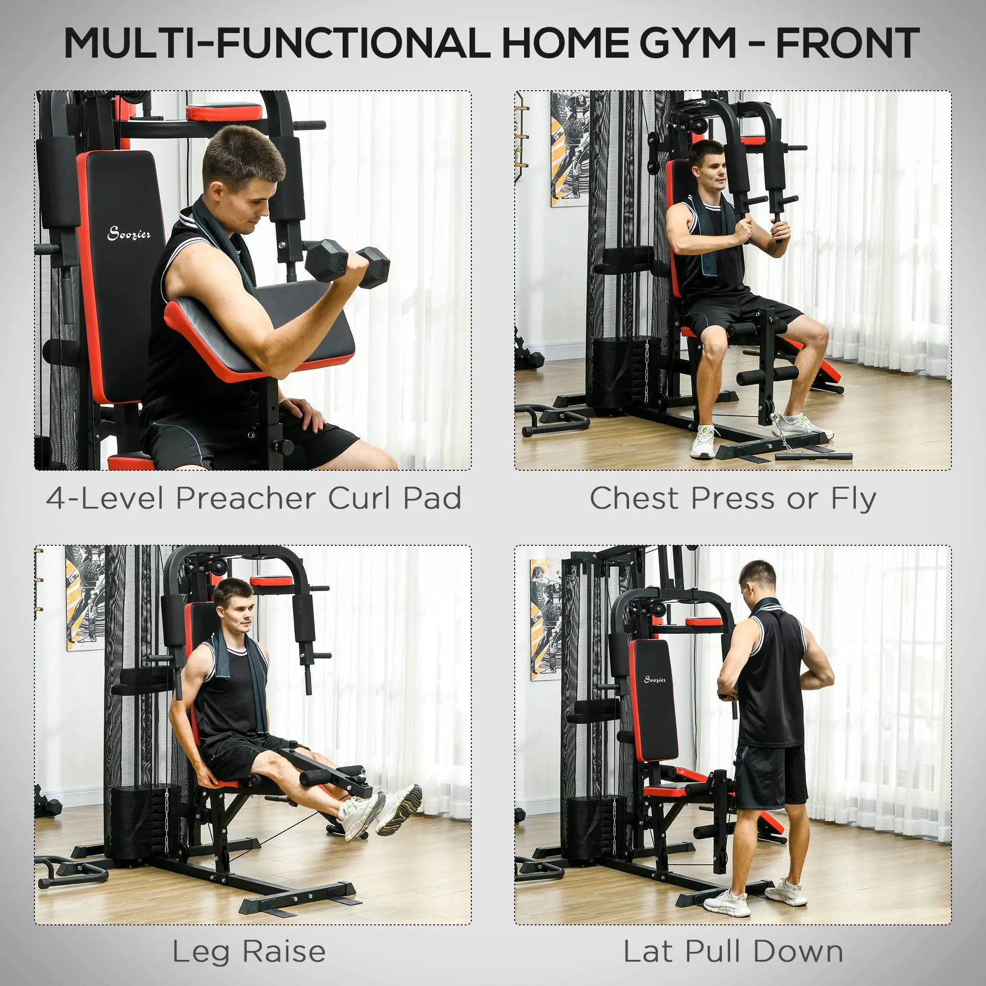 Home Gym Equipment, Workout Station with Bench, Push Up Stand, Dip Station, 143lbs Power Towers at Gallery Canada