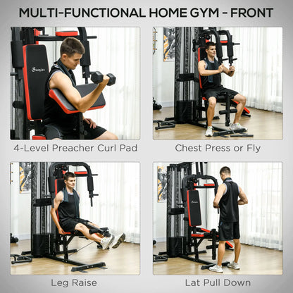 Home Gym Equipment, Workout Station with Bench, Push Up Stand, Dip Station, 143lbs Power Towers at Gallery Canada