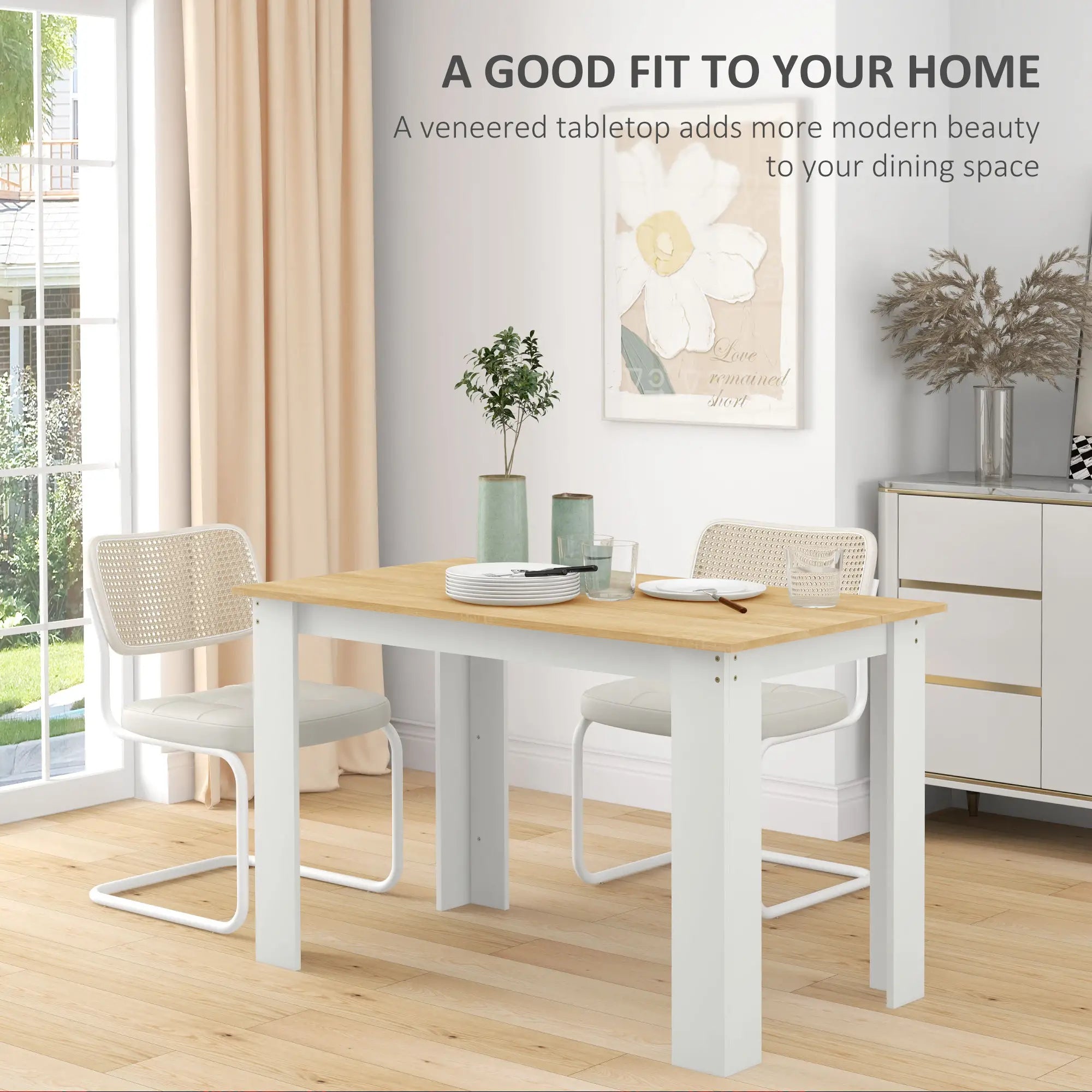 Kitchen Table for 4-6, Wood Effect Dining Table, Oak Bar Tables at Gallery Canada