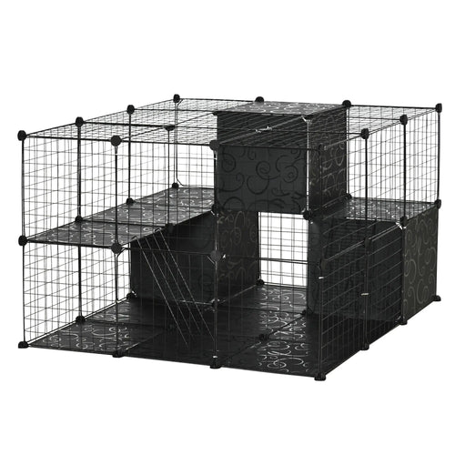 56 Panels Pet Playpen, Small Animal Cage for Rabbit