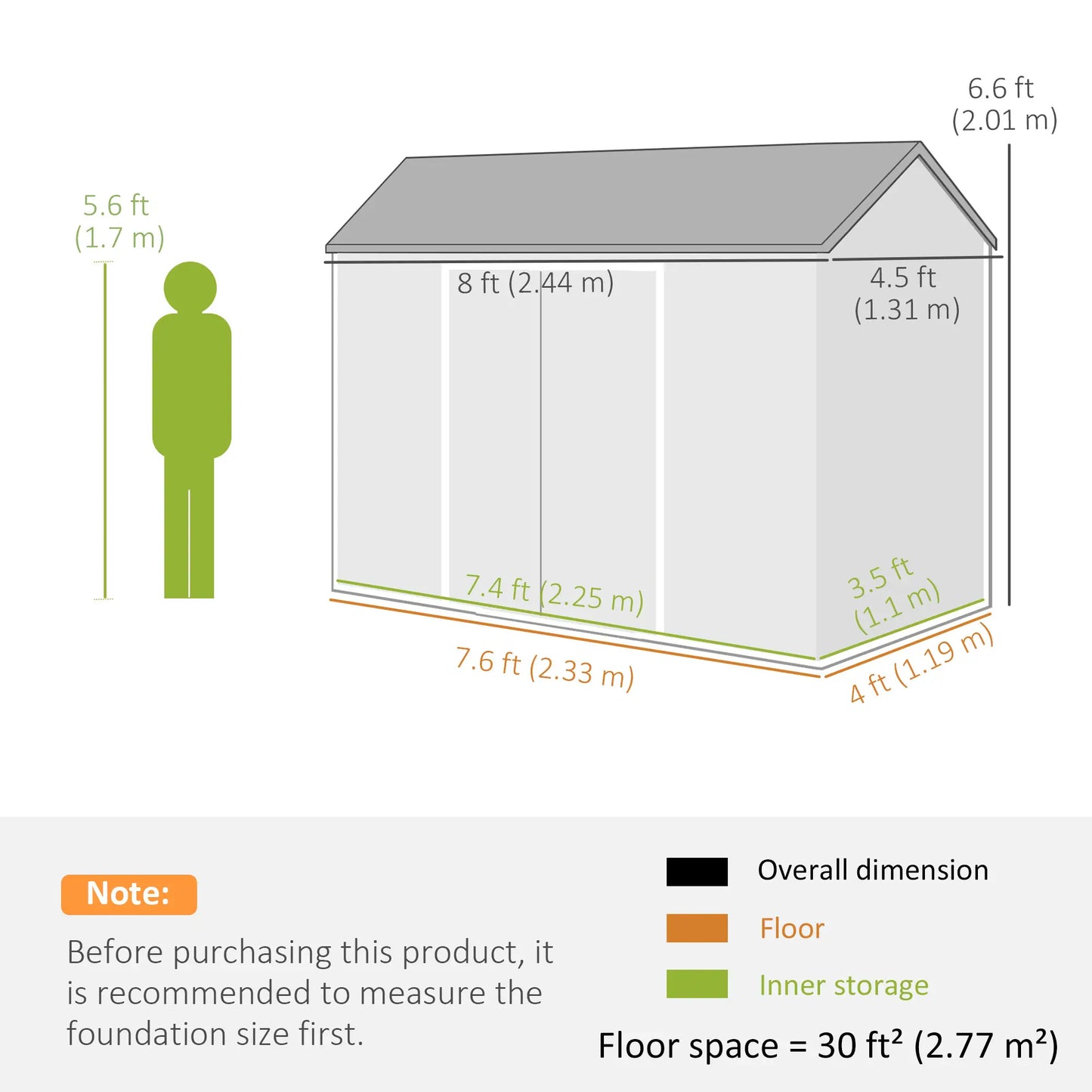 8 x 4 ft Dark Grey Resin Garden Shed, Wood-Effect Outdoor Storage, Dark Grey Sheds at Gallery Canada