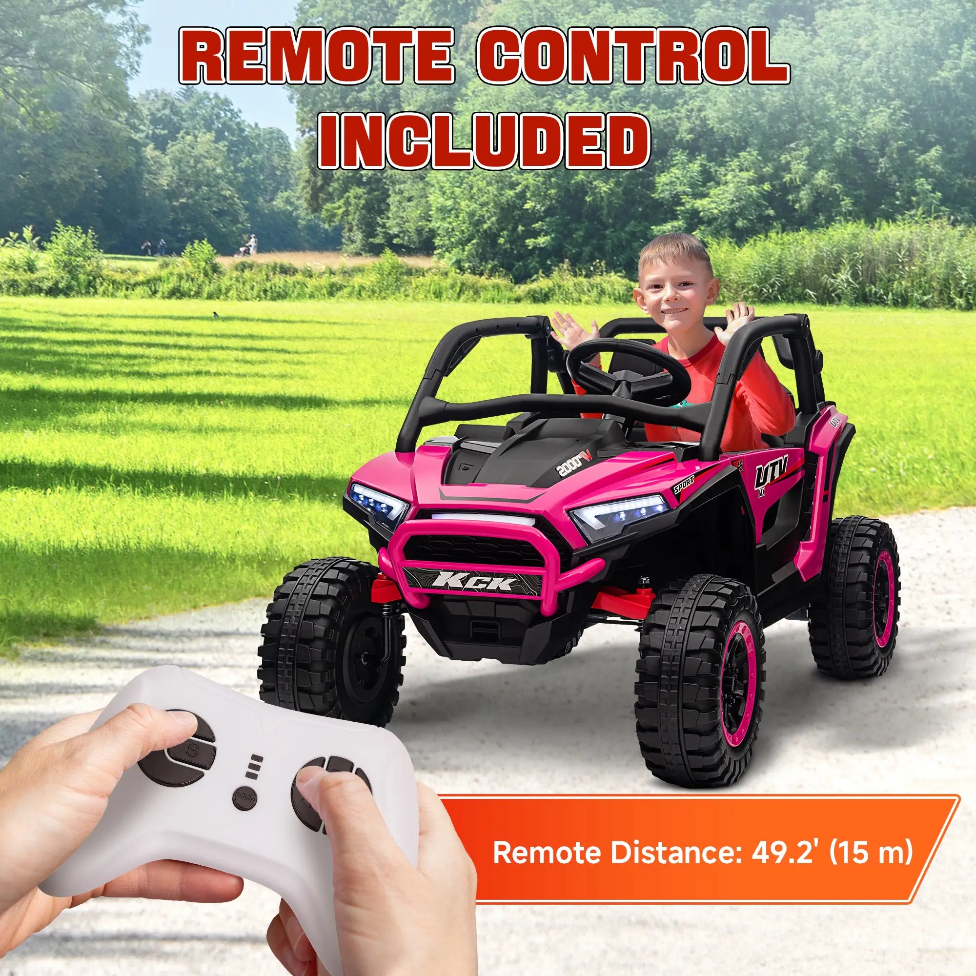 2 Seater Ride On Truck, Electric Car For Kids, 24V 7AH, Pink Electric Toy Cars at Gallery Canada