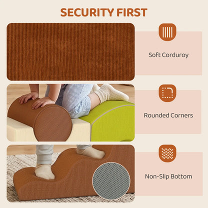 5-Piece Foam Climbing Blocks, Non-Slip, Washable Cover for Crawling Kids Gym & Playmats at Gallery Canada