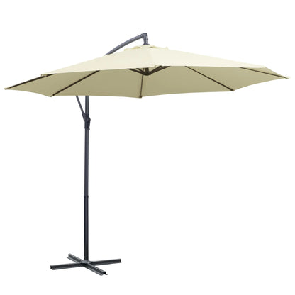 Deluxe Cantilever Umbrella, 10' Outdoor Market Parasol, Beige Cantilever Umbrellas at Gallery Canada