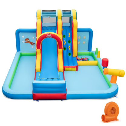 Ultimate Backyard Summer Oasis Set: 6-Pc Patio Rattan Furniture Inflatable Water Slide Park with 680W Blower Outdoor & Patio Furniture at Gallery Canada