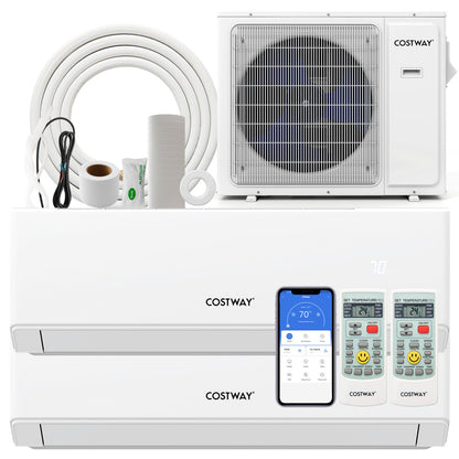 24,000 BTU 2 Zone Mini Split AC With Heat Pump, 12K+18K, White 2 Zone Mini Split White at Gallery Canada
