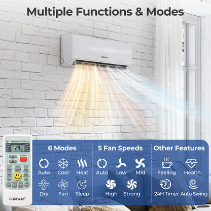 36000 BTU 3 Zone 23 SEER2 Mini Split AC, Heat Pump, 7K + 9K + 24K, White Mini Split Air Conditioners at Gallery Canada