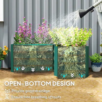 45" x 45" x 17" L-Shaped Galvanized Steel Raised Garden Bed Raised Garden Beds at Gallery Canada