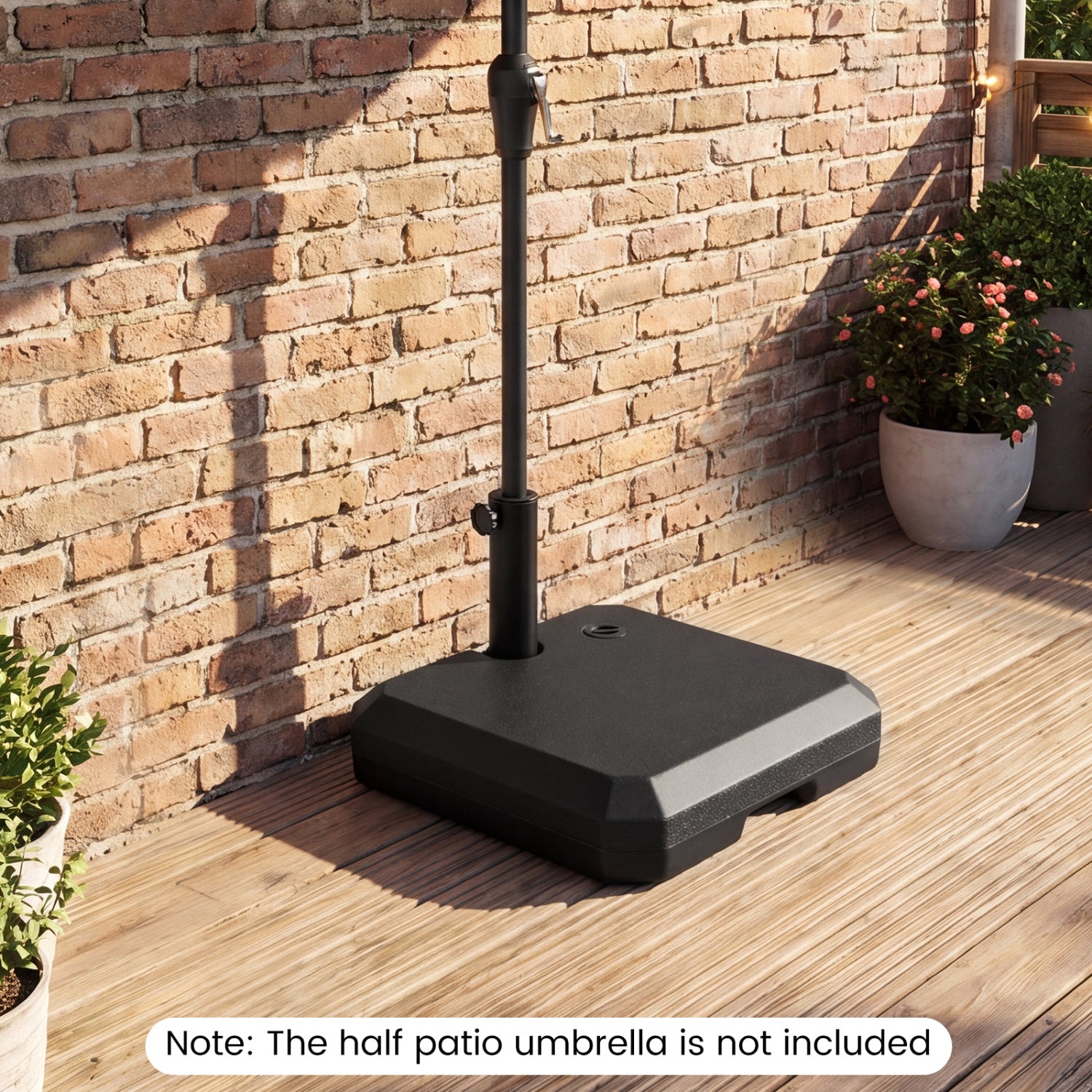 Umbrella Base for Half Patio, 48.5 Lbs Fillable Stand Outdoor Umbrella Bases at Gallery Canada