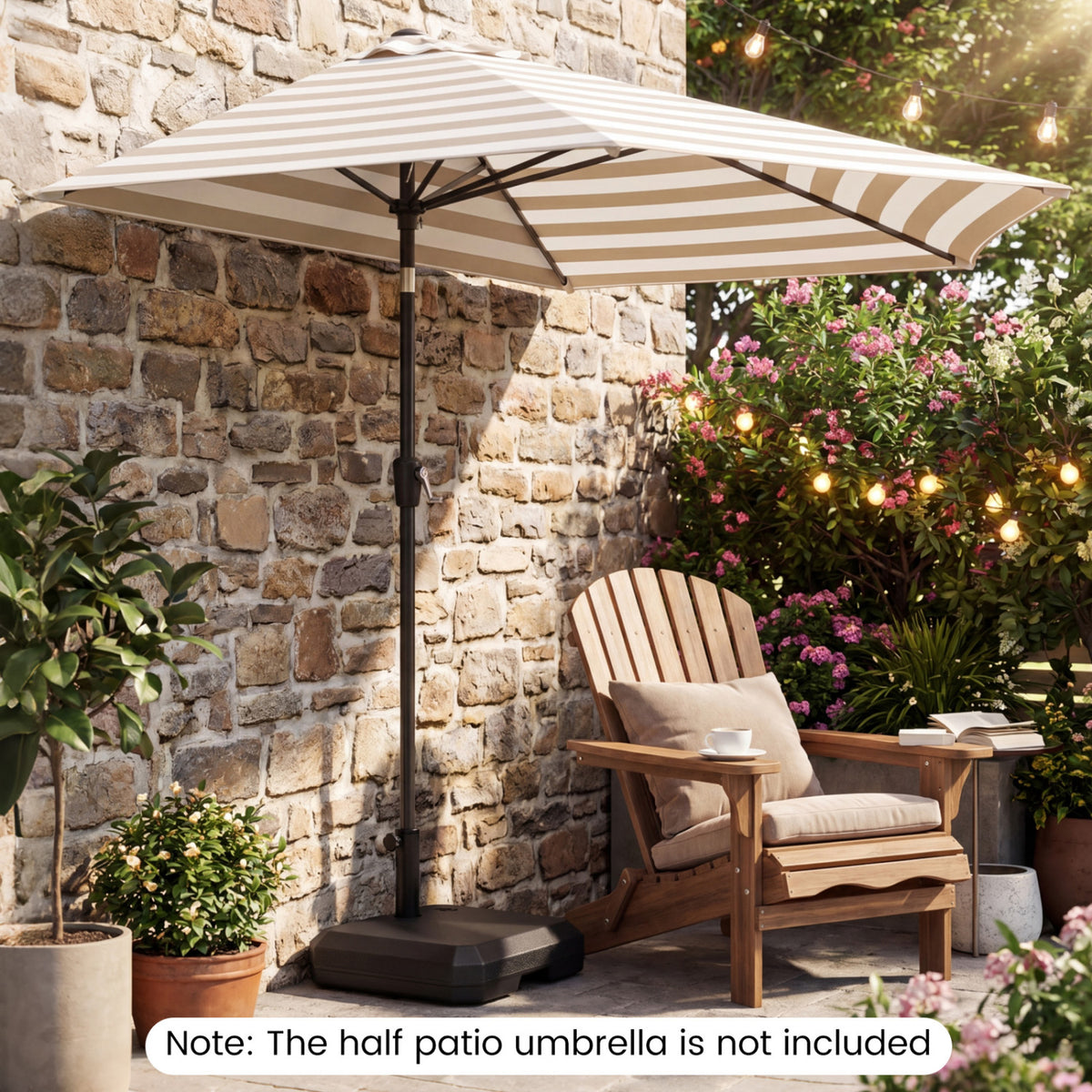 Umbrella Base for Half Patio, 48.5 Lbs Fillable Stand Outdoor Umbrella Bases at Gallery Canada