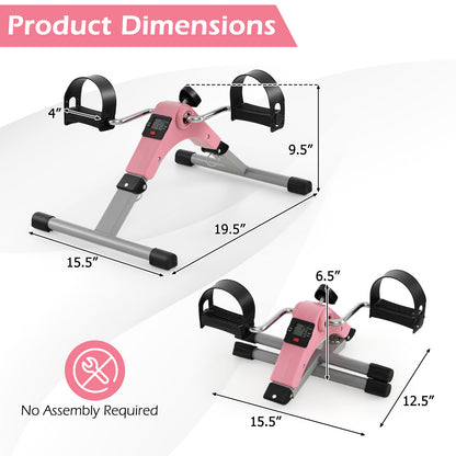 Under Desk Exercise Bike Pedal Exerciser, With LCD Display, Pink Exercise Bikes at Gallery Canada