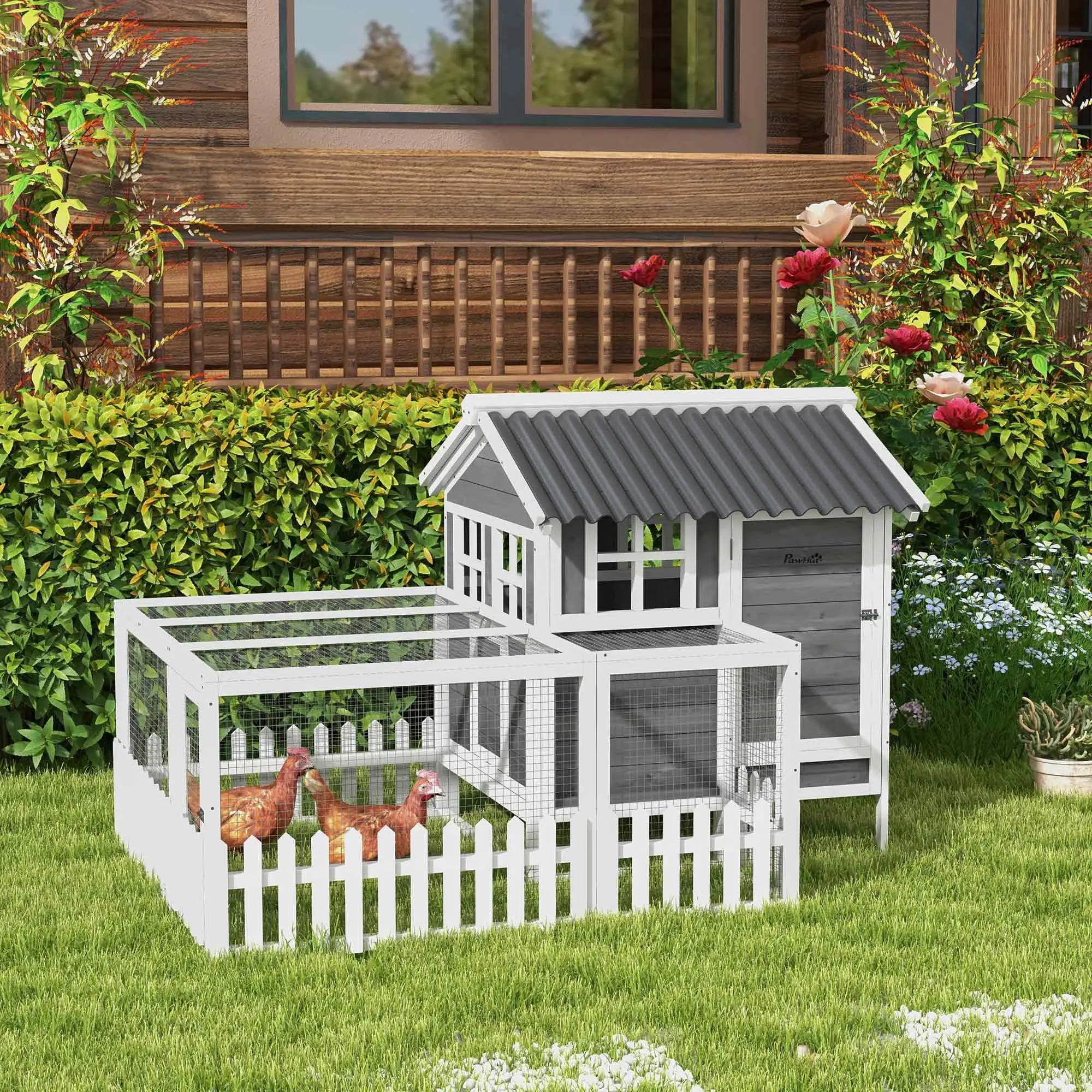 Wooden Chicken Coop with Run, 3-4 Chickens, Bunnies, Ducks Chicken Coops at Gallery Canada