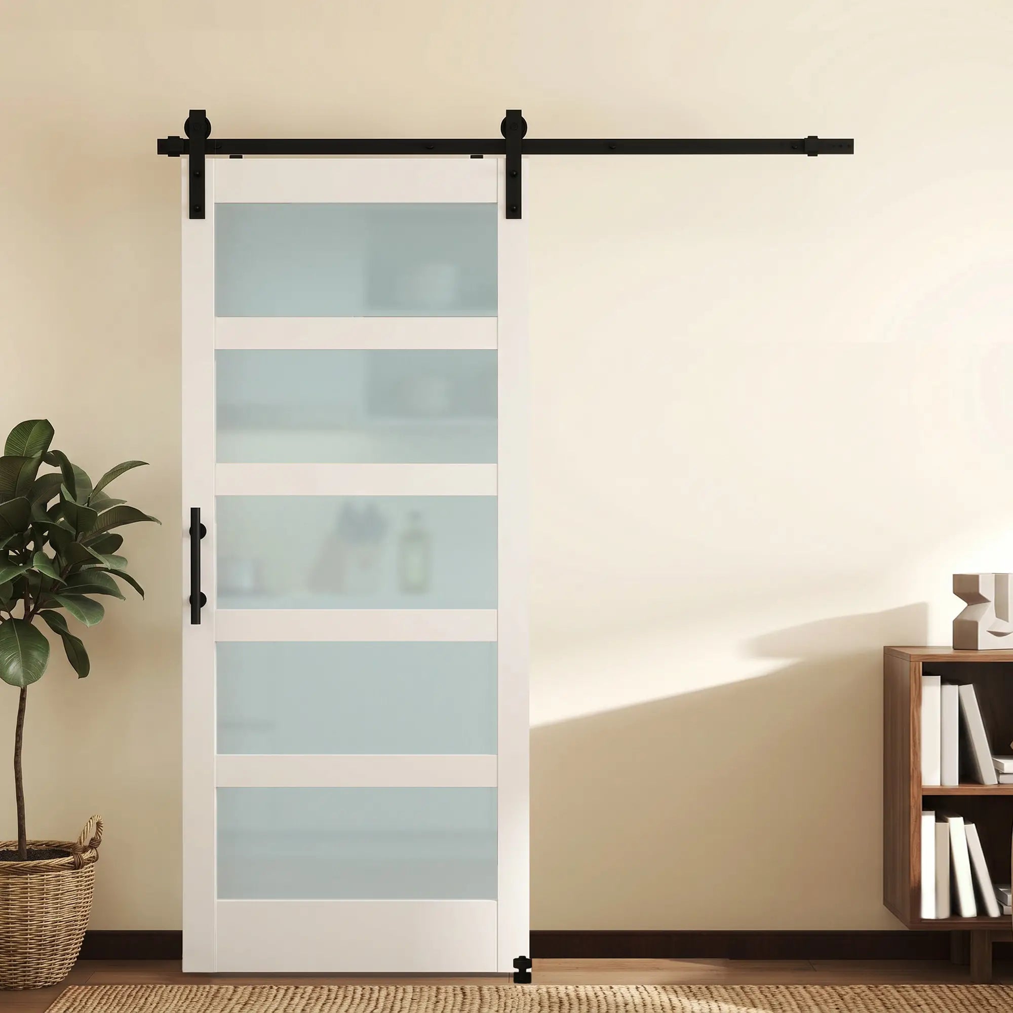 Sliding Barn Door 36x84 In, PVC, Hardware Kit, White Door Hardware at Gallery Canada
