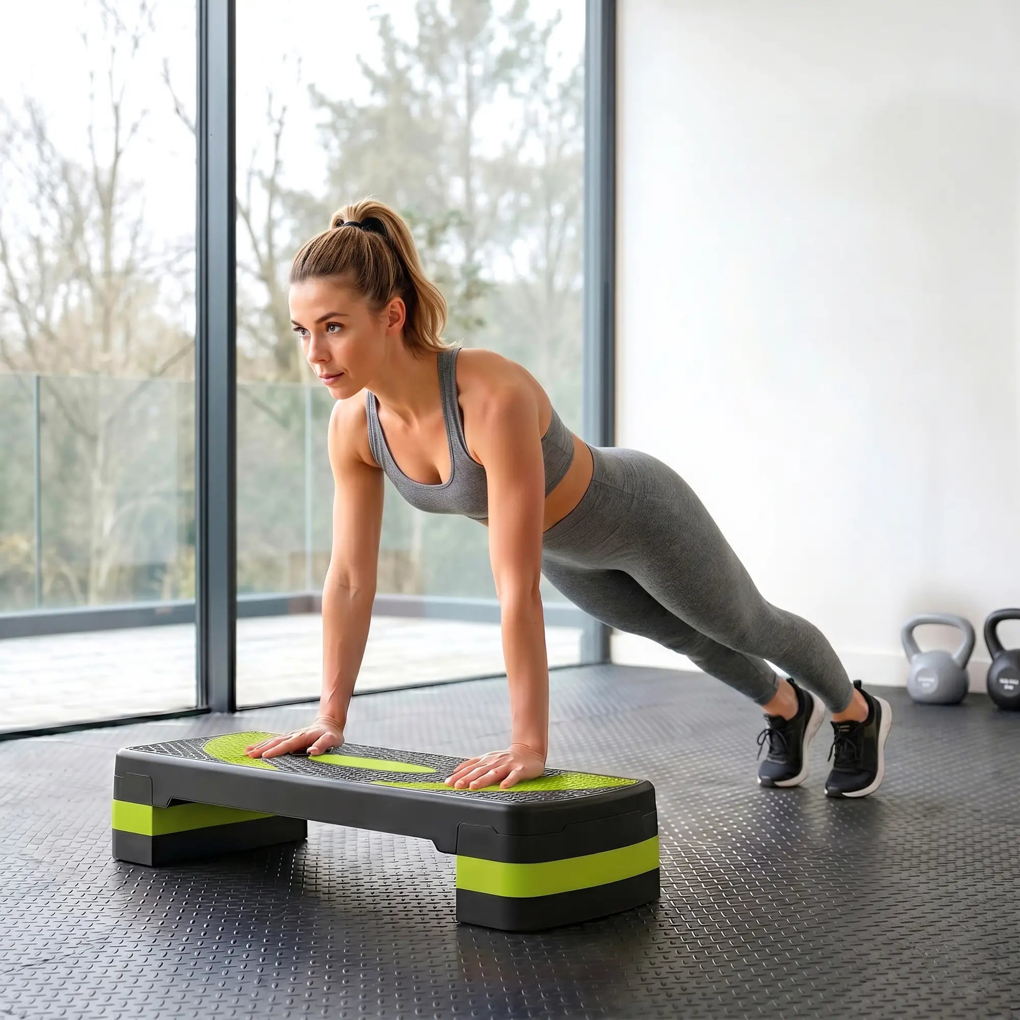 Adjustable Aerobic Stepper, Exercise Step Platform, 4