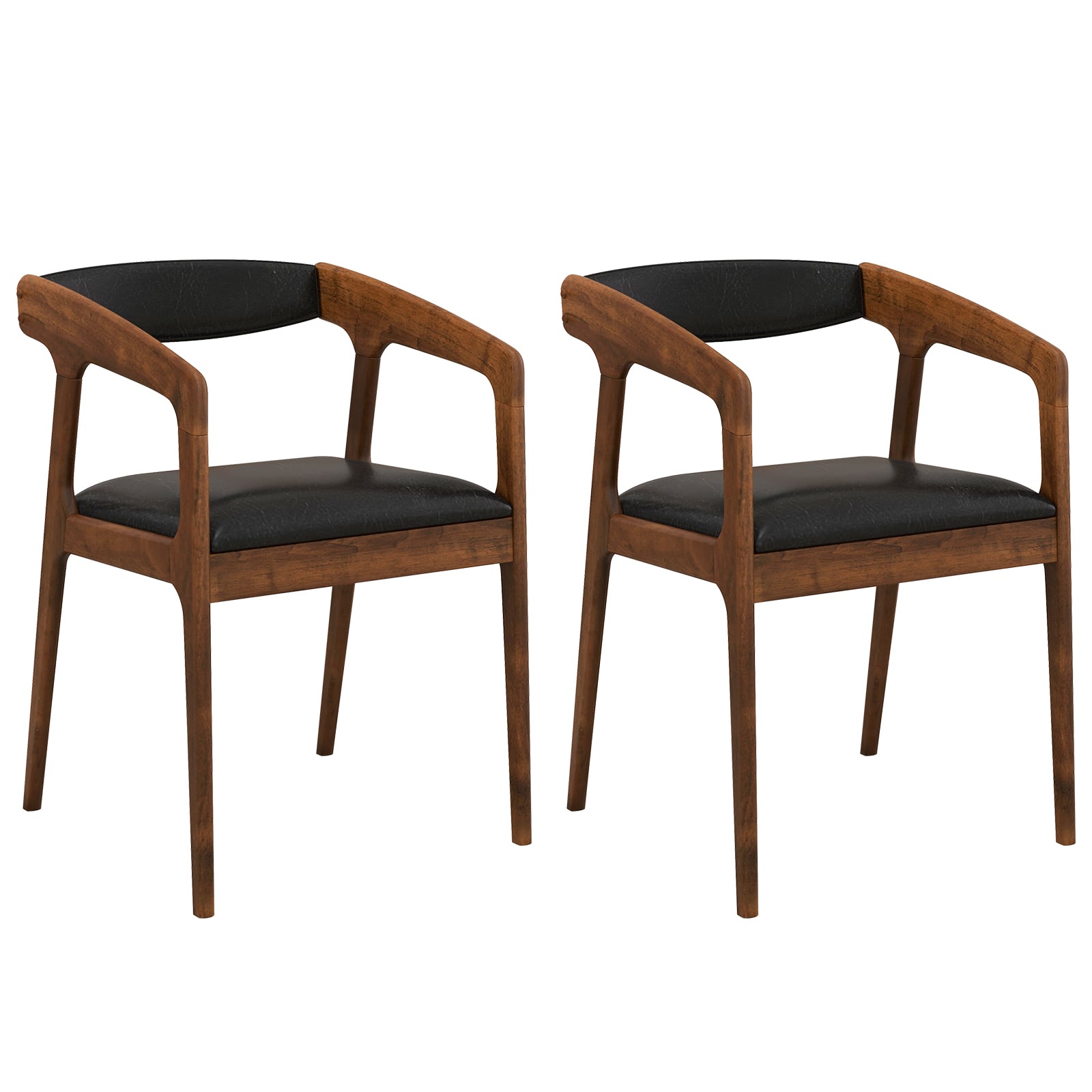 Upholstered Armchairs Set Of 2, Brown Dining Chairs at Gallery Canada