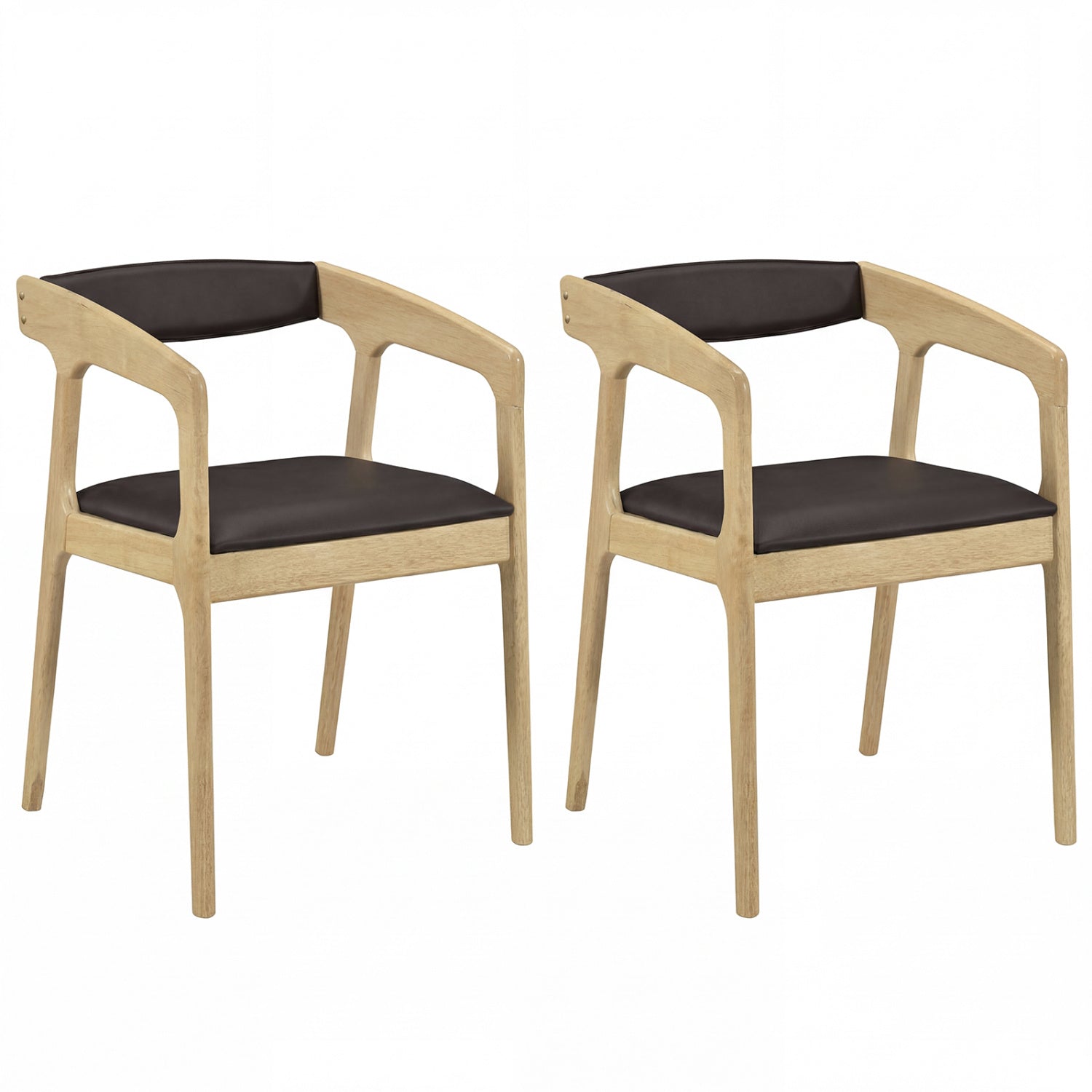 Upholstered Armchairs Set of 2, Natural Dining Chairs at Gallery Canada