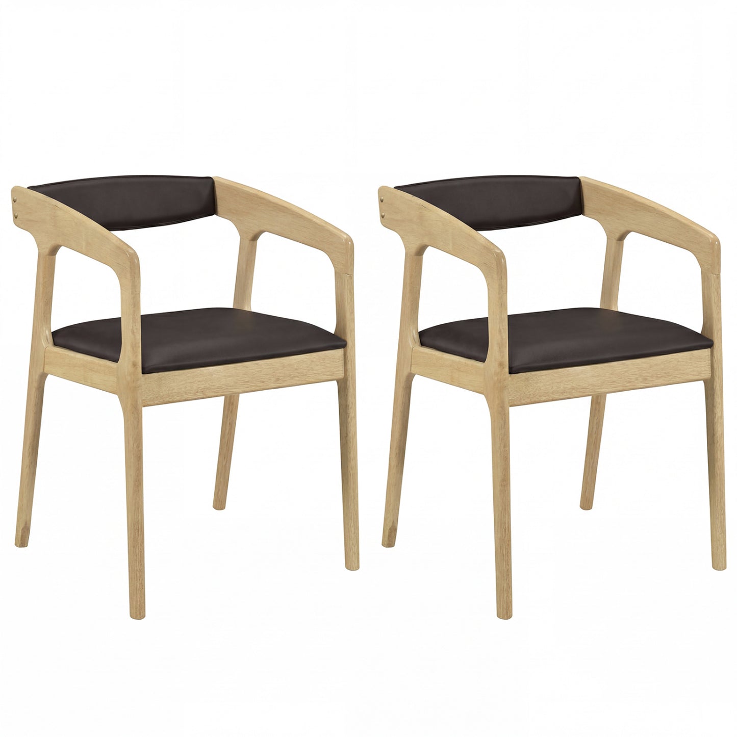 Upholstered Armchairs Set of 2, Natural Dining Chairs at Gallery Canada