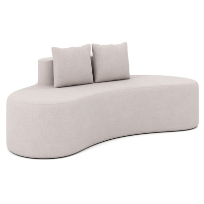 Upholstered Curved Sofa with 2 Cozy Pillows, Gray Sofas & Loveseats at Gallery Canada